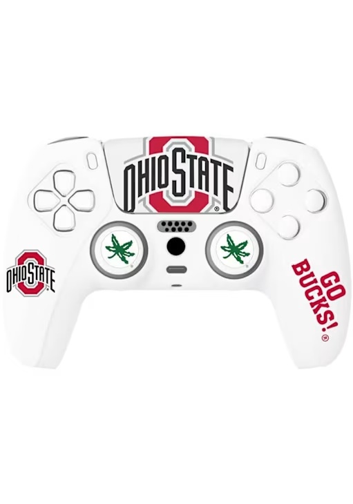 White Ohio State Buckeyes PS5  Controller Skin Computer Accessory