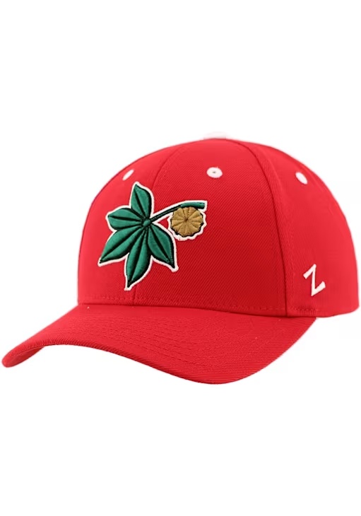 Zephyr Red Ohio State Buckeyes Structured Competitor Adjustable Hat