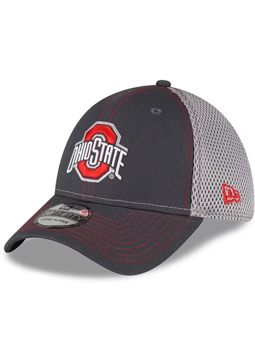 Ohio State Buckeyes New Era 2T Neo 39THIRTY Dynamic Flex Hat - Graphite
