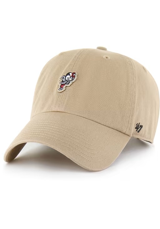 47 Tan Ohio State Buckeyes Micro Patch 47 Clean Up Adjustable Hat