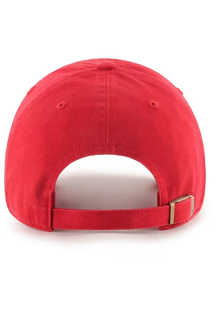 47 Red Ohio State Buckeyes Script Clean Up Adjustable Hat