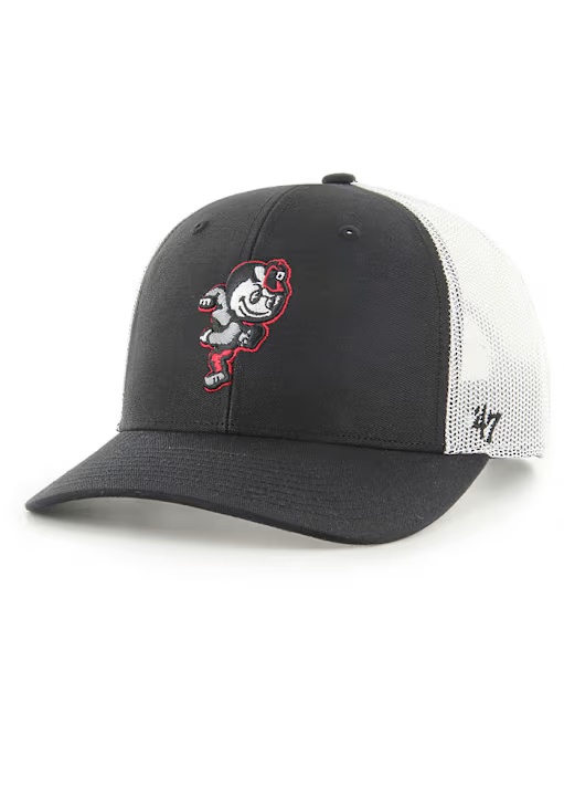 47 Black Ohio State Buckeyes Retro Trucker Adjustable Hat