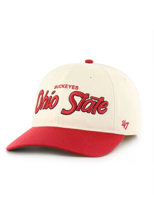 Ohio State Buckeyes 47 Crosstown TT Franchise Fitted Hat - Beige