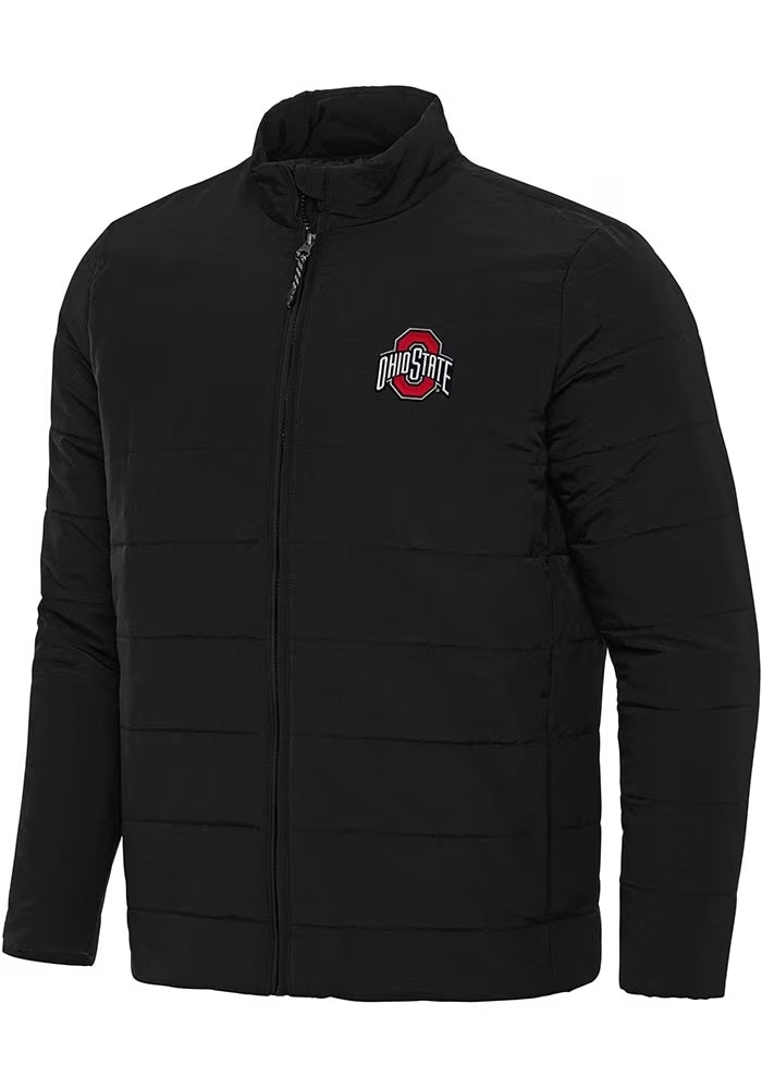 Antigua Ohio State Buckeyes Mens Swelter Heavyweight Jacket - Black