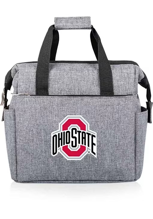 Ohio State Buckeyes Picnic Time On The Go Insulated Tote Bag - Grey