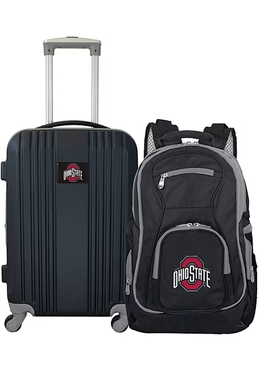 2-Piece Set Ohio State Buckeyes Luggage - Black