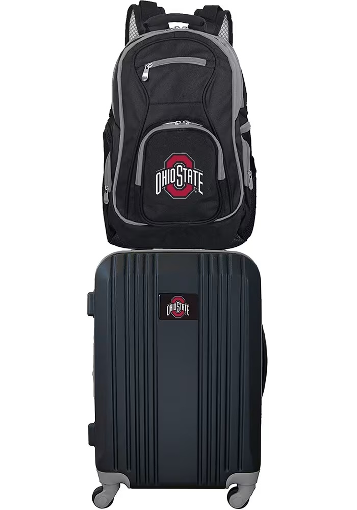 2-Piece Set Ohio State Buckeyes Luggage - Black
