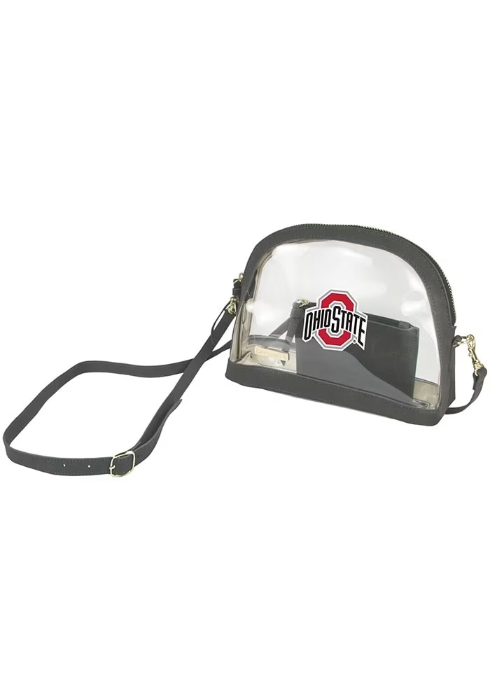 Half moon Ohio State Buckeyes Womens Clear Tote - White