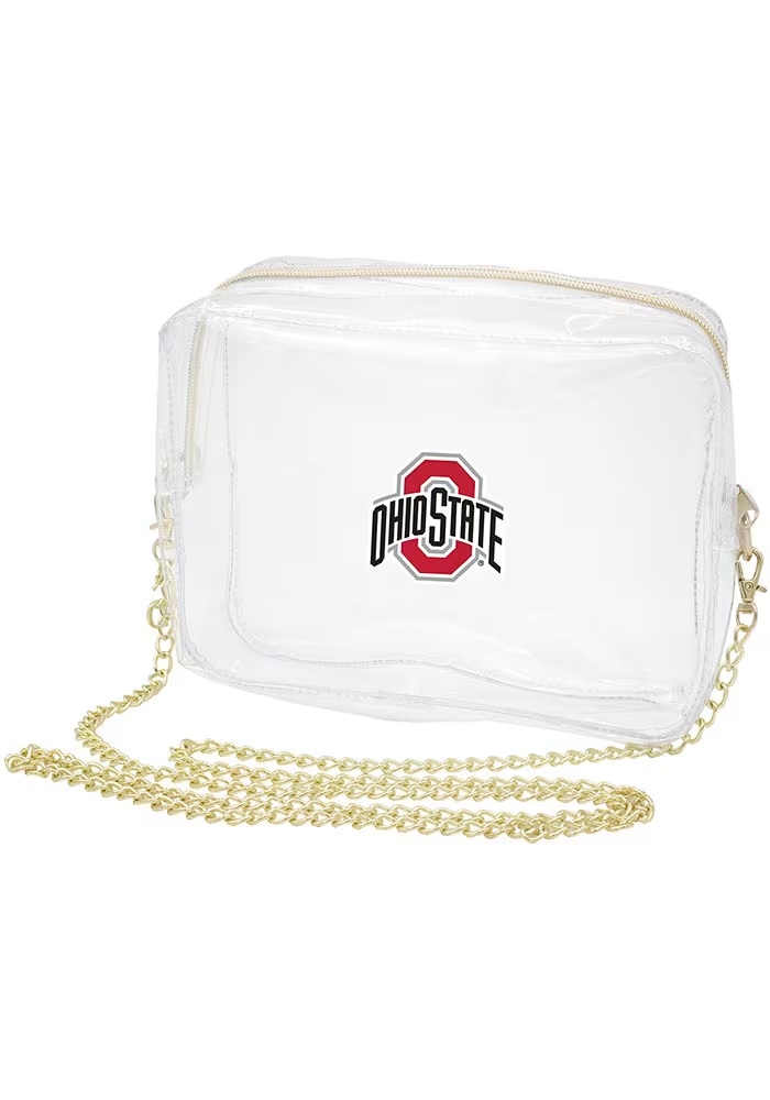 Stadium Approved Camera Ohio State Buckeyes Womens Clear Tote - White