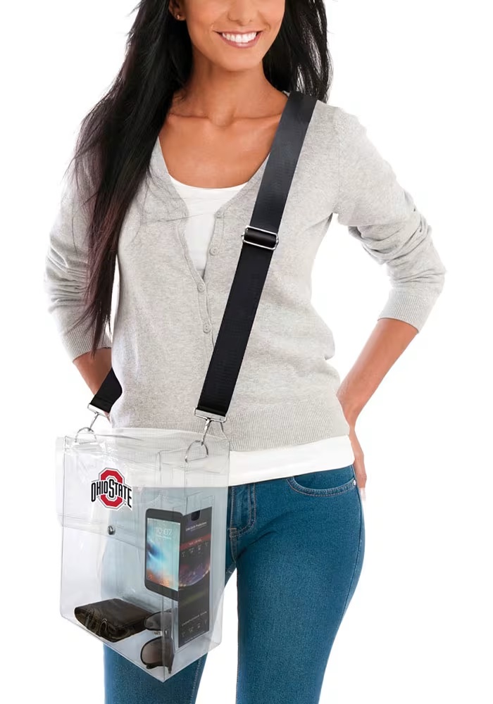Clear Ticket Ohio State Buckeyes Womens Clear Tote - White 2 Clear Ticket Ohio State Buckeyes Womens Clear Tote - White