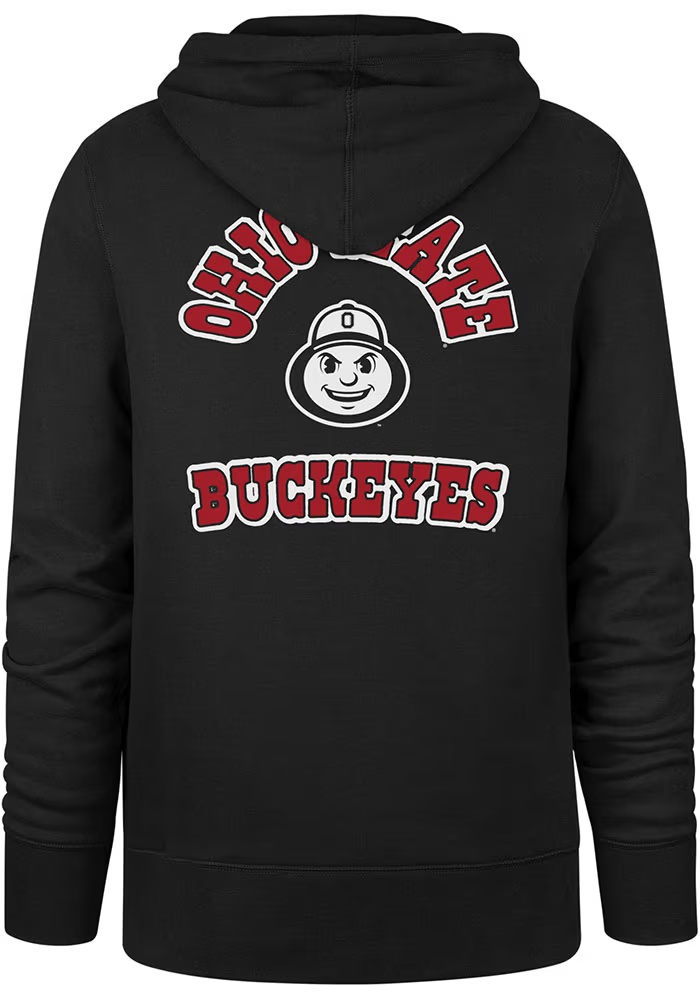 Mens Ohio State Buckeyes Black 47 Comeback Headline Hooded Sweatshirt