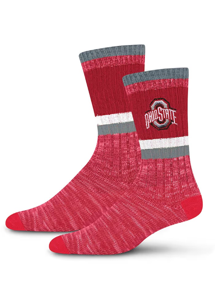 Alpine Summit Ohio State Buckeyes Womens Quarter Socks - Red