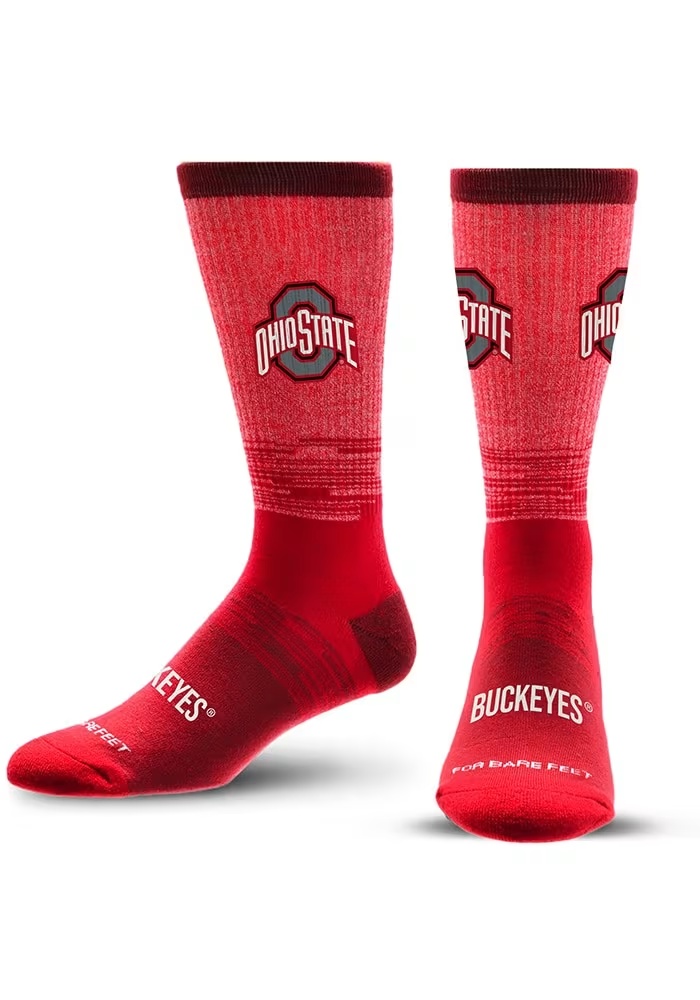 Team Tonal Ohio State Buckeyes Mens Crew Socks - Red