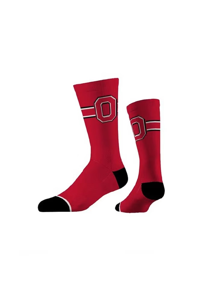Ohio State Buckeyes Strideline Logo Fashion Mens Crew Socks - Red
