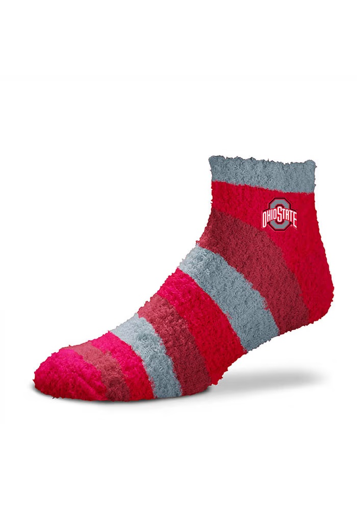 Rainbow II Sleep Soft Ohio State Buckeyes Womens Quarter Socks - Red