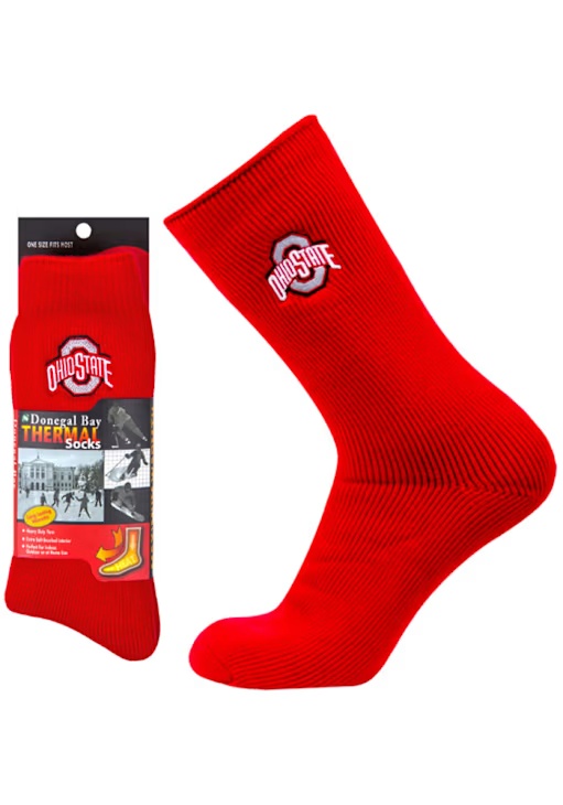 Thermal Ohio State Buckeyes Womens Crew Socks - Red