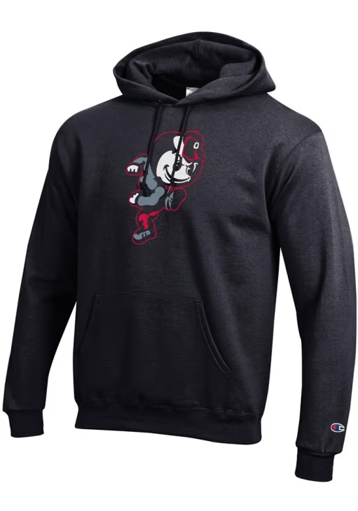 Mens Ohio State Buckeyes Black Champion Powerblend Version Hooded Sweatshirt