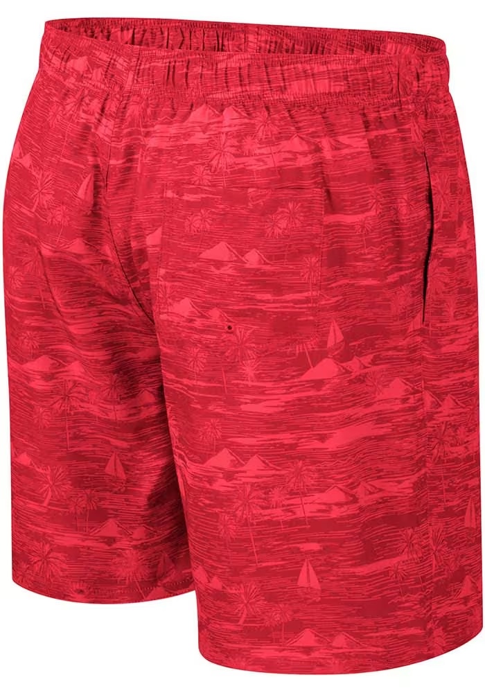 Mens Ohio State Buckeyes Red Colosseum Ozark Swim Trunks