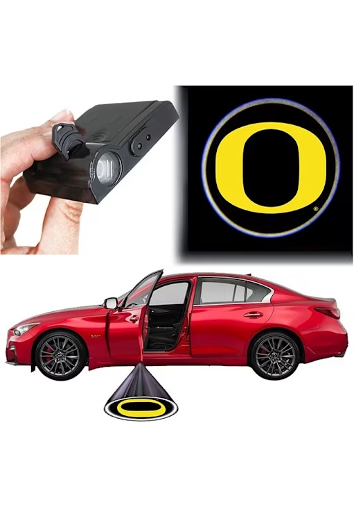 Black Oregon Ducks LED Car Door Light Car Accessory