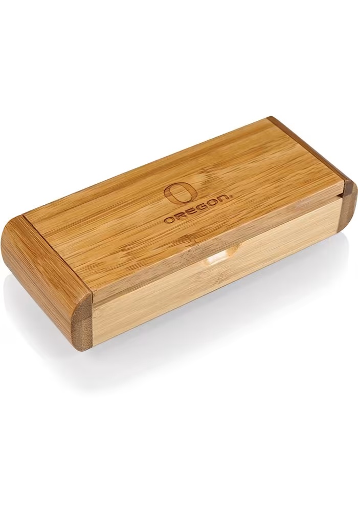Brown Oregon Ducks Elan Bamboo Box and Deluxe Bottle Opener