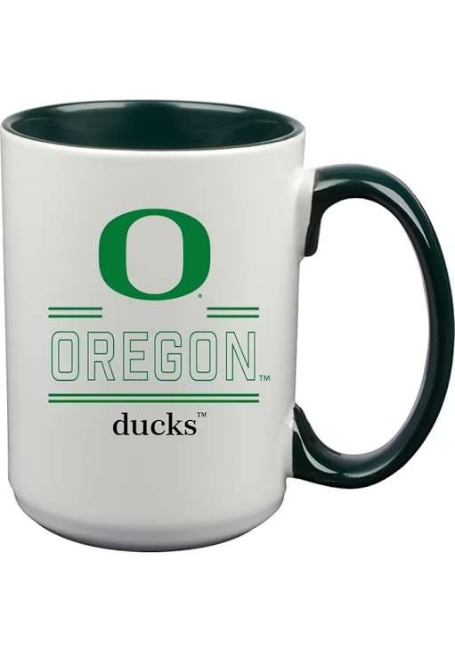 White Oregon Ducks Classic Crew Ceramic Mug