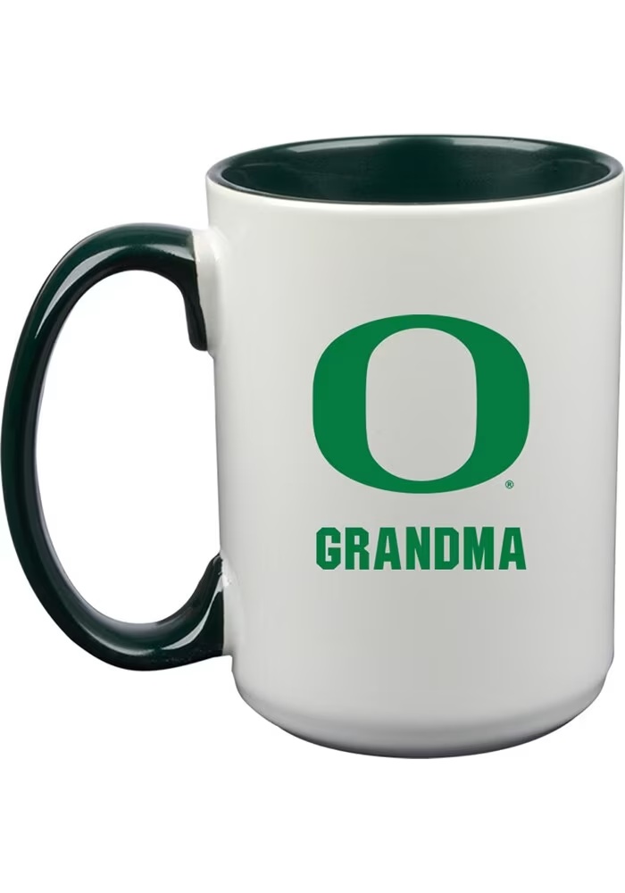 White Oregon Ducks Grandma 15oz Ceramic Mug