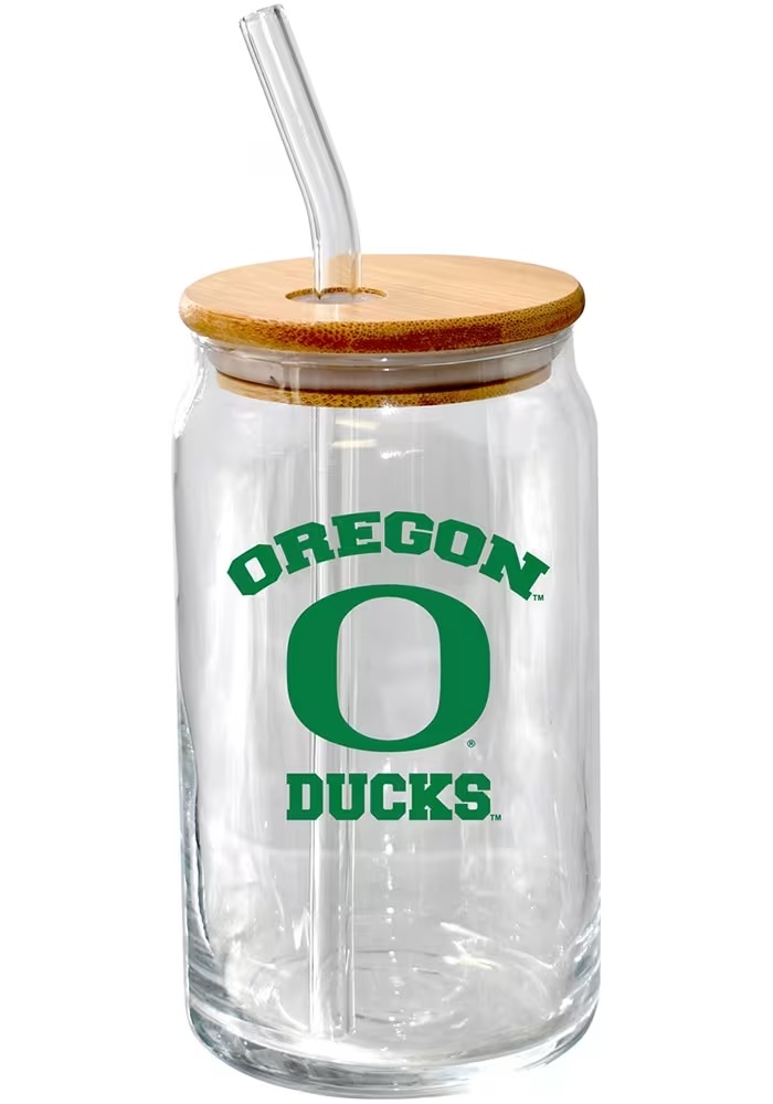 Green Oregon Ducks 16oz Pint Glass