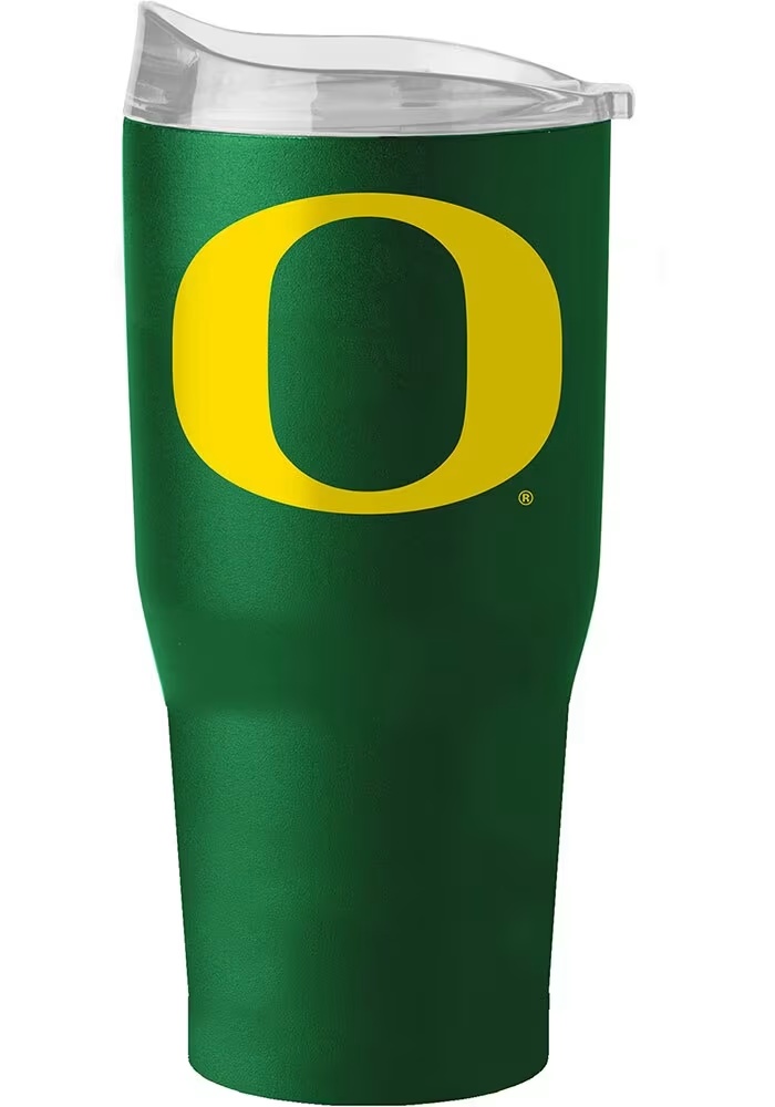 Green Oregon Ducks 30 oz Flipside Powder Coat Stainless Steel Tumbler
