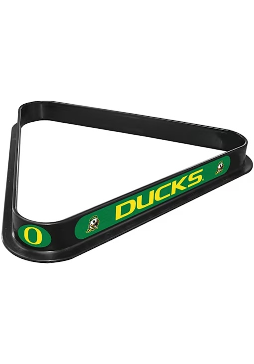 Black Oregon Ducks Triangle Billiard Ball Rack