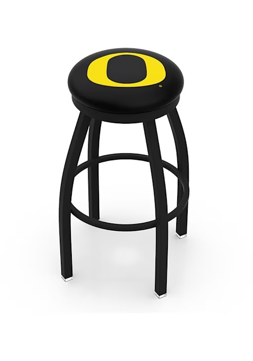 Black Oregon Ducks Black Pub Stool