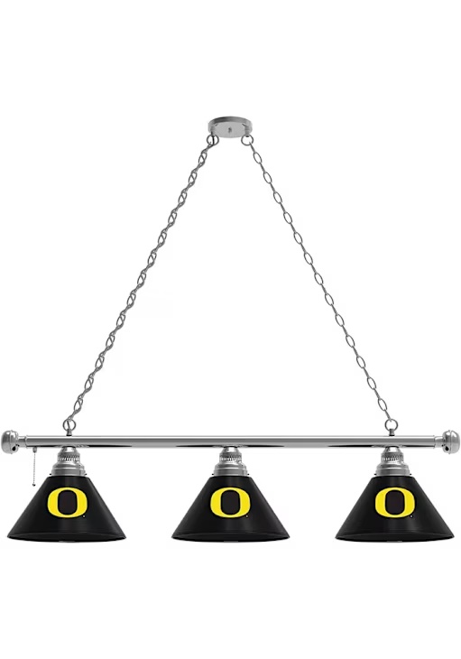 Silver Oregon Ducks 3 Shade Billiard Lamp