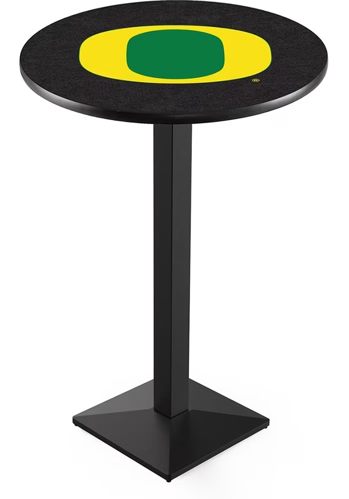Black Oregon Ducks Square Base Pub Table