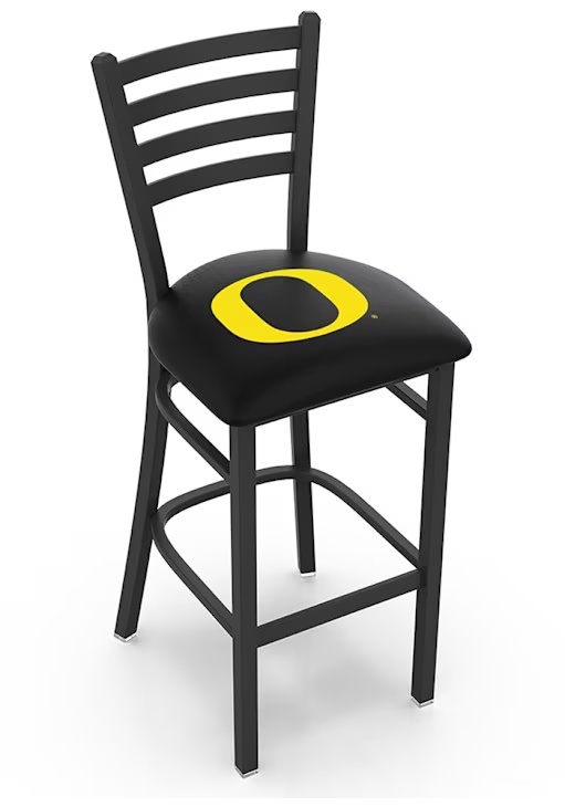 Black Oregon Ducks Stationary Pub Stool