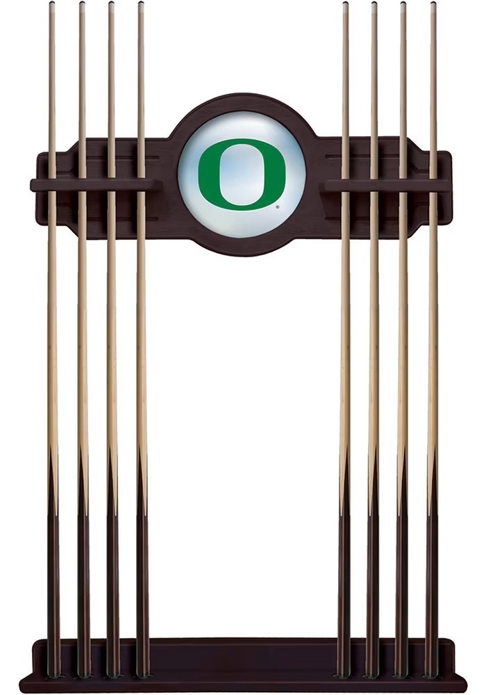 Ash Oregon Ducks Solid Wood Cue Rack Pool Table