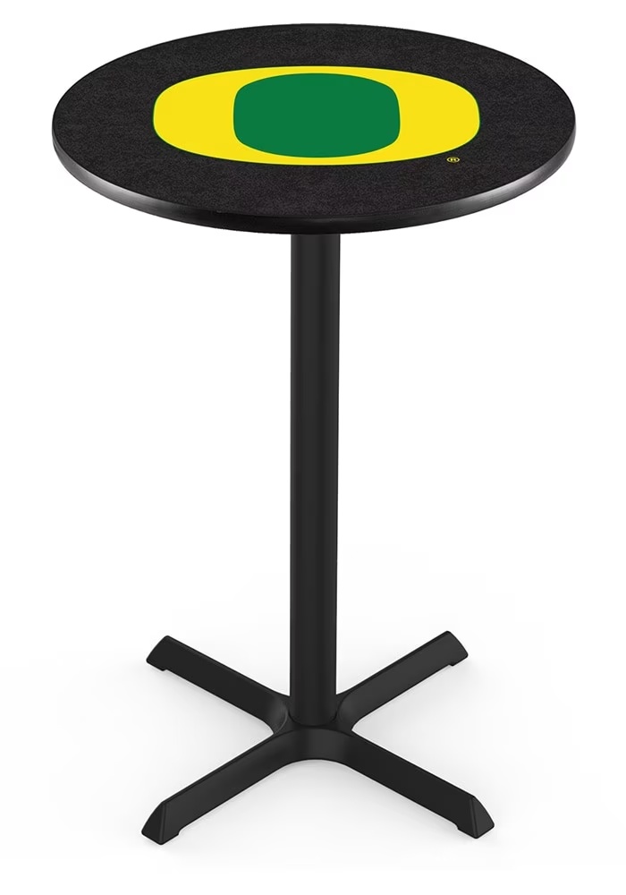 Black Oregon Ducks Cross Base Pub Table