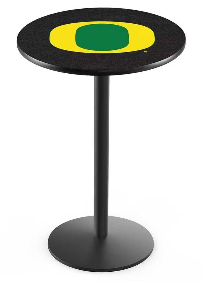 Black Oregon Ducks Black Round Base Pub Table