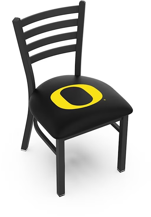 Black Oregon Ducks Stationary Black Wrinkle Finish Pub Stool