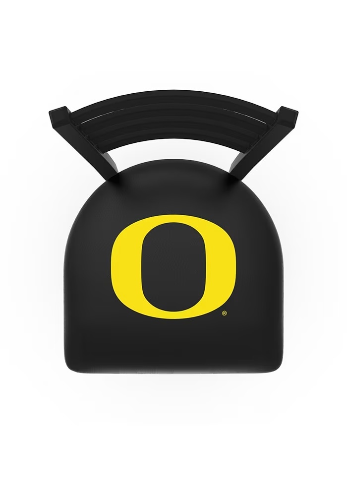 Black Oregon Ducks Stationary Black Wrinkle Finish Pub Stool