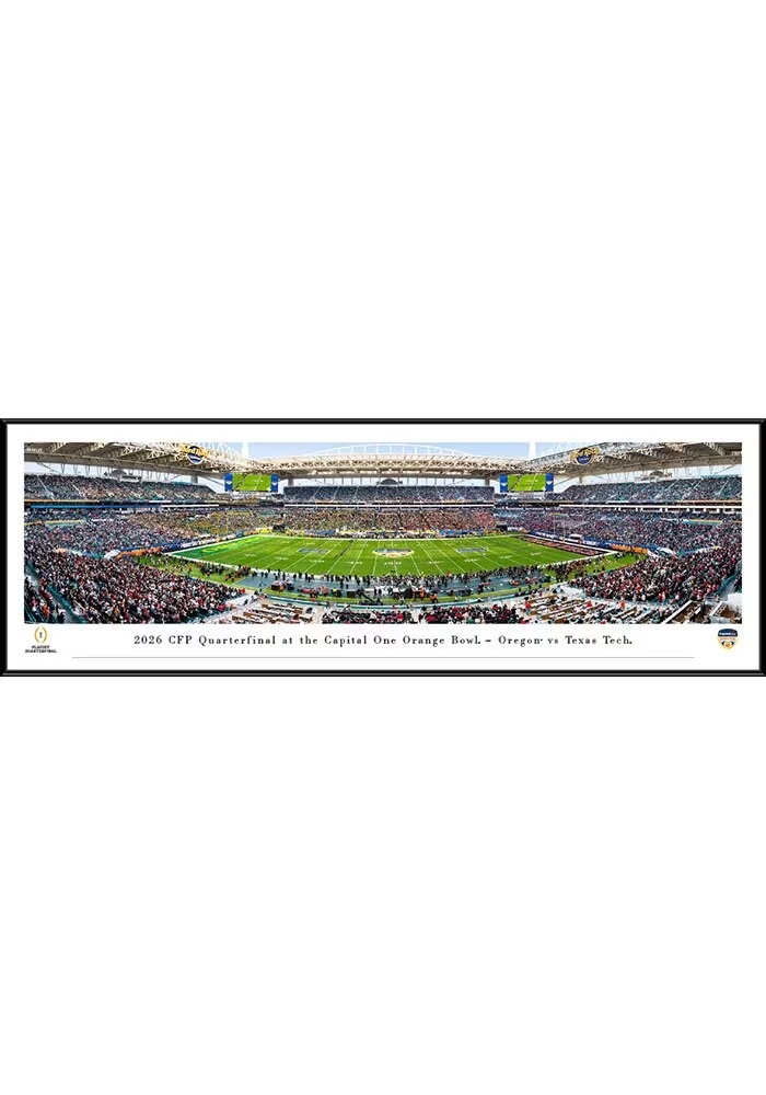 White Oregon Ducks 2026 Orange Bowl vs. Texas Tech Standard Frame Framed Posters