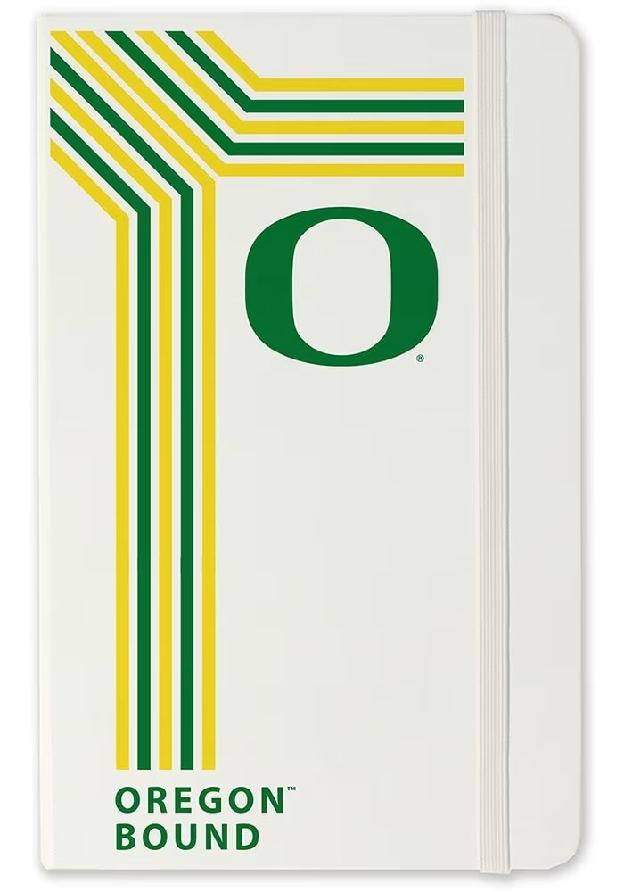 White Oregon Ducks School Bound team logo Notebook and Folder