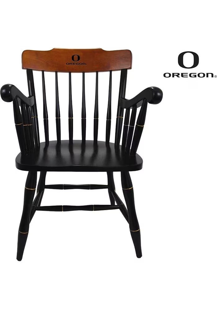 Black Oregon Ducks Office Captain Desk Chair
