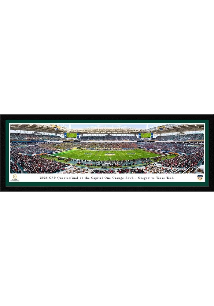 Green Oregon Ducks 2026 Orange Bowl vs. Texas Tech Select Frame Framed Posters