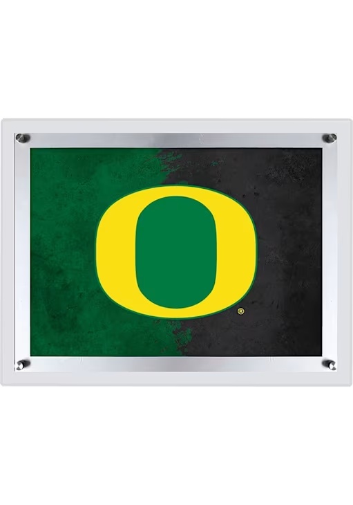 White Oregon Ducks Backlit LED Sign