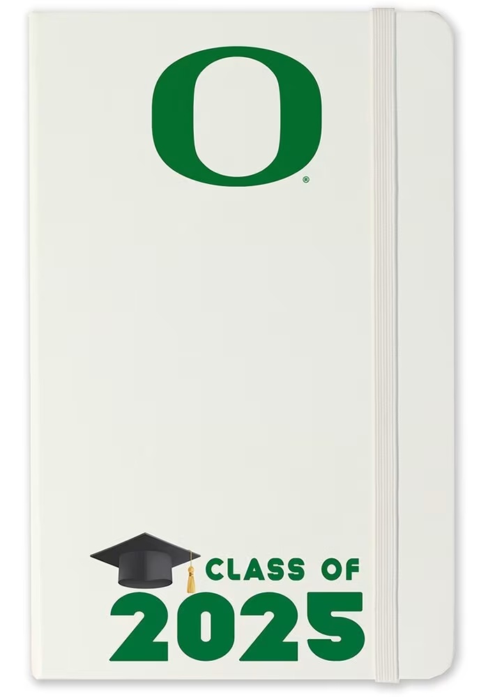 White Oregon Ducks Class of 25 team logo Notebook and Folder
