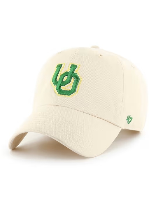 47 Ivory Oregon Ducks Clean Up Adjustable Hat