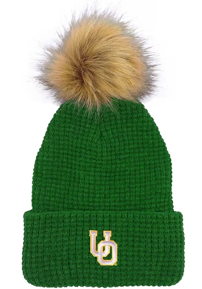 Oregon Ducks LogoFit Belgian Womens Knit Hat - Kelly Green