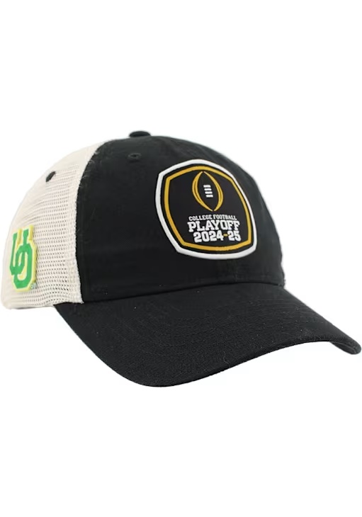 Zephyr Black Oregon Ducks 2024 NCAA COLLEGE FOOTBALL PLAYOFF UNIVERSITY MESHBACK Adjustable Hat