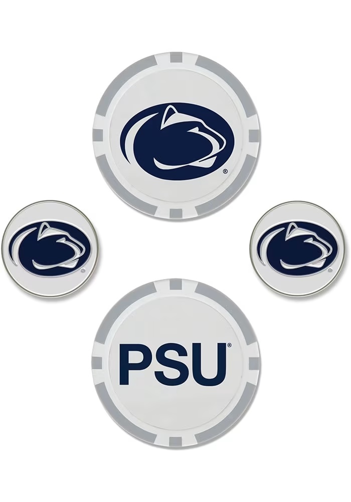 Navy Blue Penn State Nittany Lions Ball Marker Set Golf Ball Marker