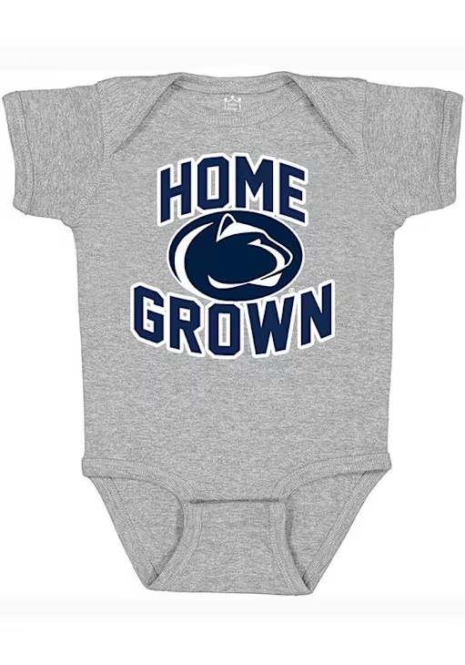 Baby Penn State Nittany Lions Grey Little King Home Grown Short Sleeve One Piece