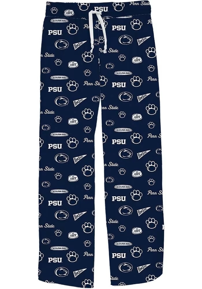 Youth Penn State Nittany Lions Navy Blue Vive La Fete Impressions Loungewear Sleep Pants